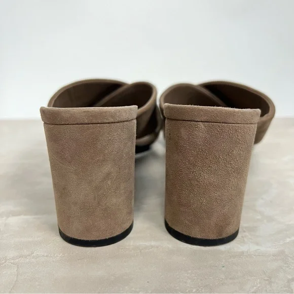 Saint Laurent Loulou 70 Mules Suede Heeled Sandals Mocha Brown Heels EU 37 $795 - Picture 7 of 13